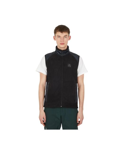 Ostrya Jassen ,Zwart ,Polyester Fleece Mouwloos Jack in het Black voor heren