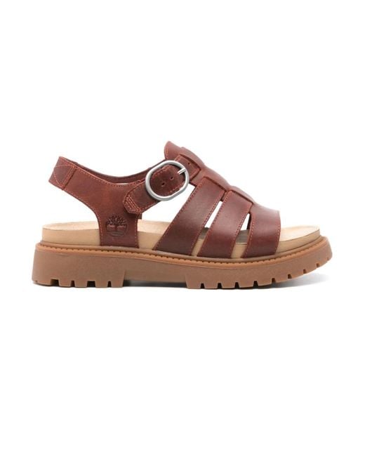 Flat sandals Timberland de color Brown