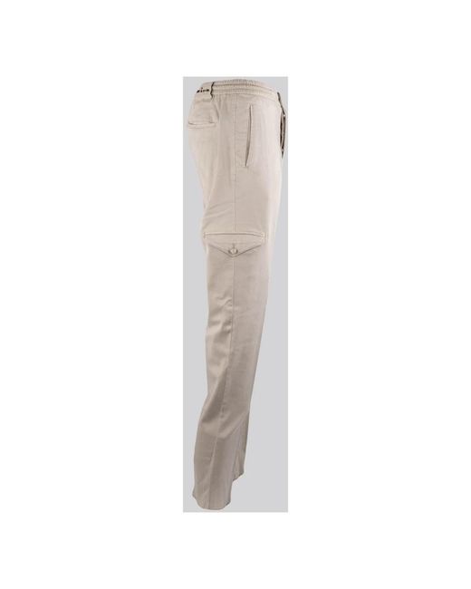 Kiton Gray Straight Trousers for men