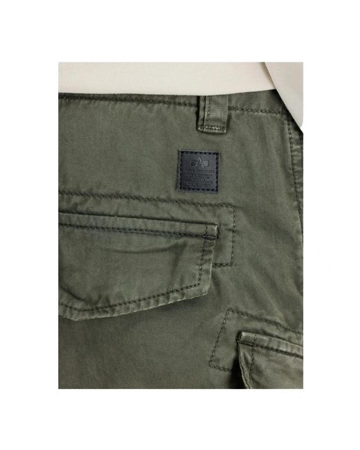 Alpha Industries Green Slim-Fit Trousers for men