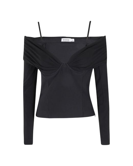 Jonathan Simkhai Hazel Top in het Black