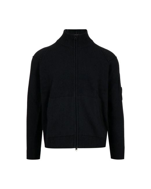 C P Company Truien & Vesten ,Zwart ,Wol Wollen Sweater Met Volledige Rits in het Black voor heren