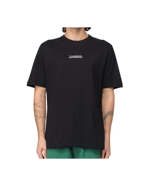 DISCLAIMER Tops ,Zwart ,Eenvoudig Jersey T-Shirt Zwart Mannen in het Black voor heren