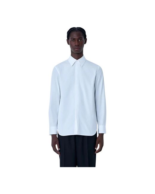 Jil Sander Klassisches Baumwollknopf-Down-Shirt in Blue für Herren