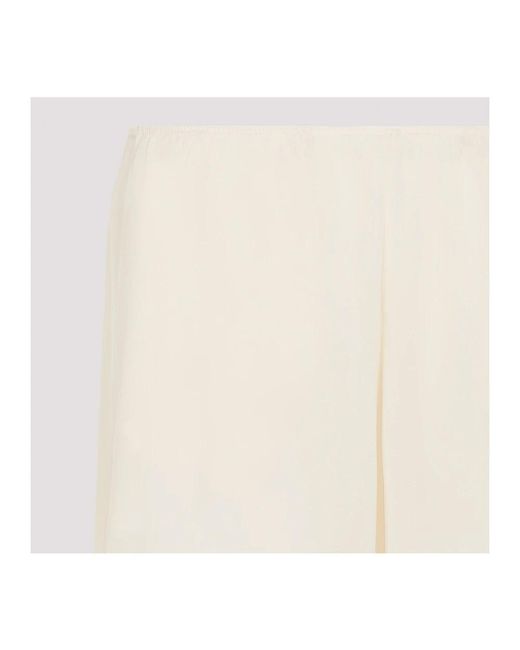 Chloé White Silk Georgette Long Skirt