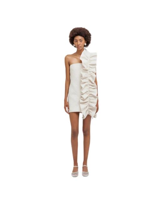 WEILI ZHENG White Party Dresses