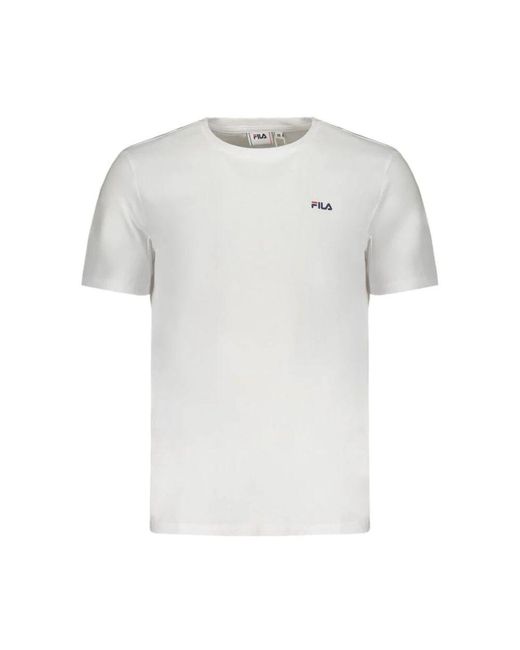 Fila Klassisches logo print t-shirt in White für Herren