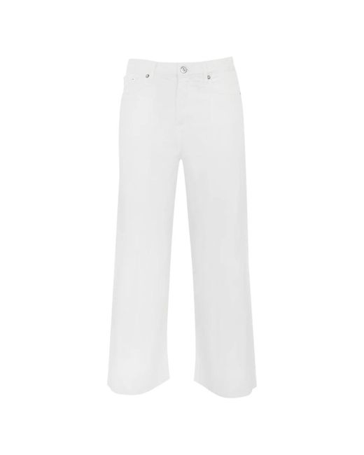 Pantaloni in denim bianco gamba dritta di Roy Rogers in White
