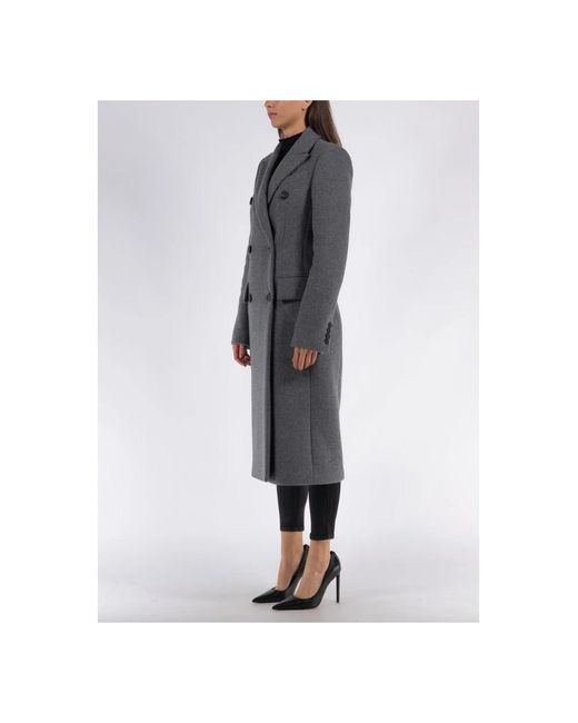 Sportmax Gray Double-Breasted Coats