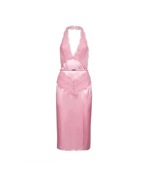 Gucci Kleedjes ,Roze ,Silk Satin Dress in het Pink