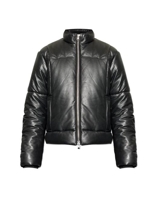 AllSaints Jassen ,Zwart ,Leer Furse Boxy Puffer Jacket in het Black voor heren