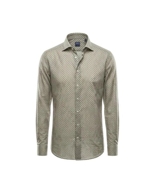 Fedeli Gray Casual Shirts for men
