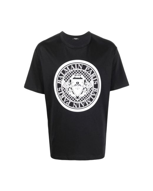 Balmain Tops ,Zwart T-Shirts En Polo's Zwart in het Black voor heren