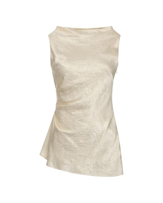 McQueen Natural Sleeveless Tops