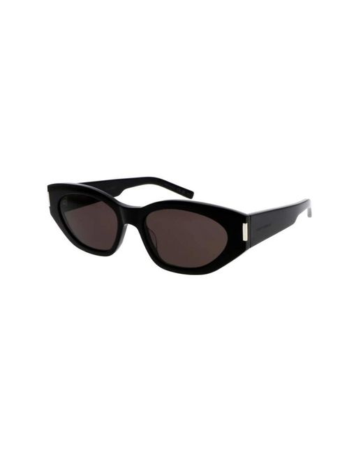 Saint Laurent Black Naked Wirecore Oval Sunglasses
