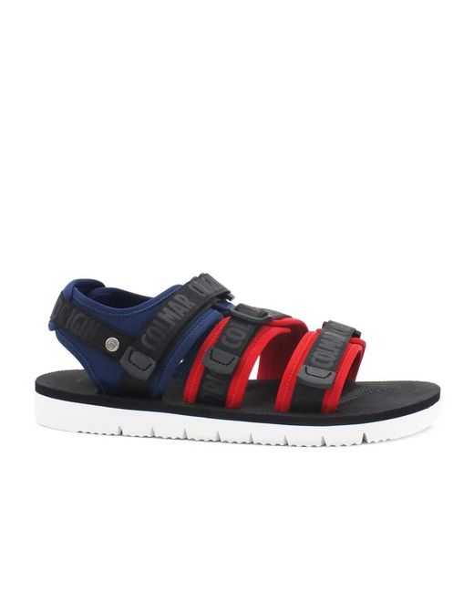 Colmar Schoenen ,Veelkleurig ,Platte Sandalen in het Blue voor heren