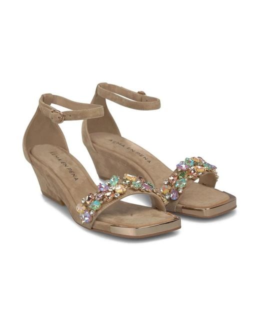 Alma En Pena. Metallic High Heel Sandals