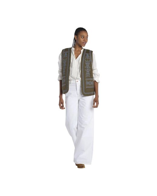 Scotch & Soda White Wide Jeans