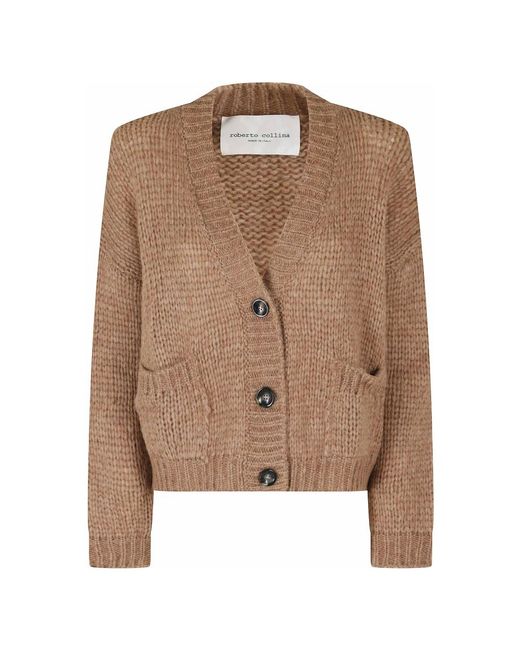 Cardigans Roberto Collina de color Brown