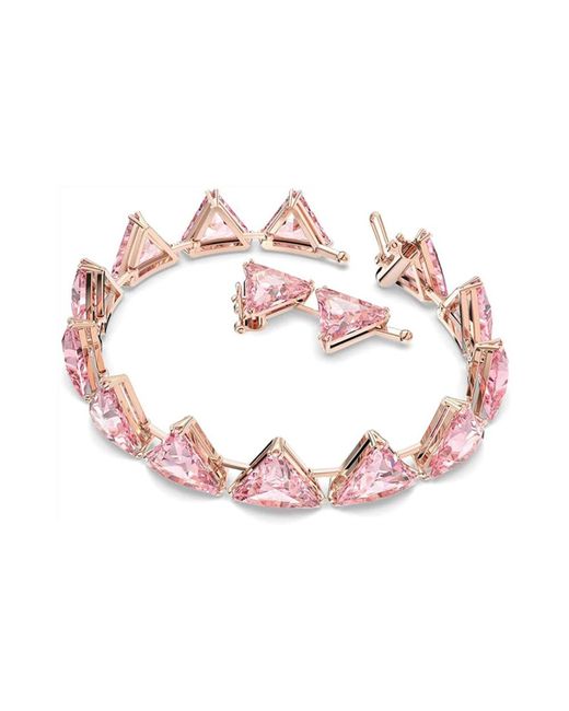 Swarovski Pink Armband ortyx trilliant-schliff, rosa, roségold-legierungsschicht 5614934