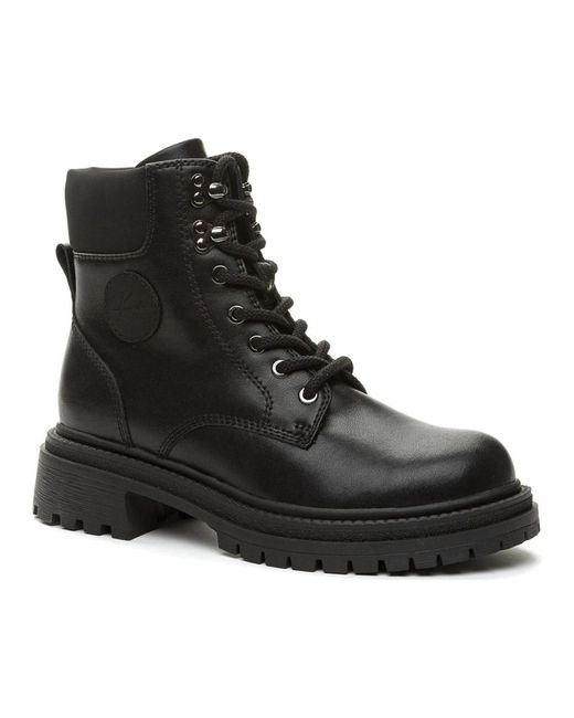 Keddo Black Lace-Up Boots