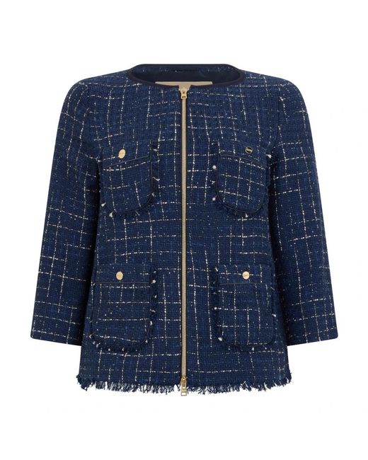 Herno Blue Tweed Jackets