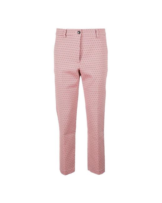Seventy Broeken ,Roze ,Katoen Katoenmix Elastaan Broek in het Pink