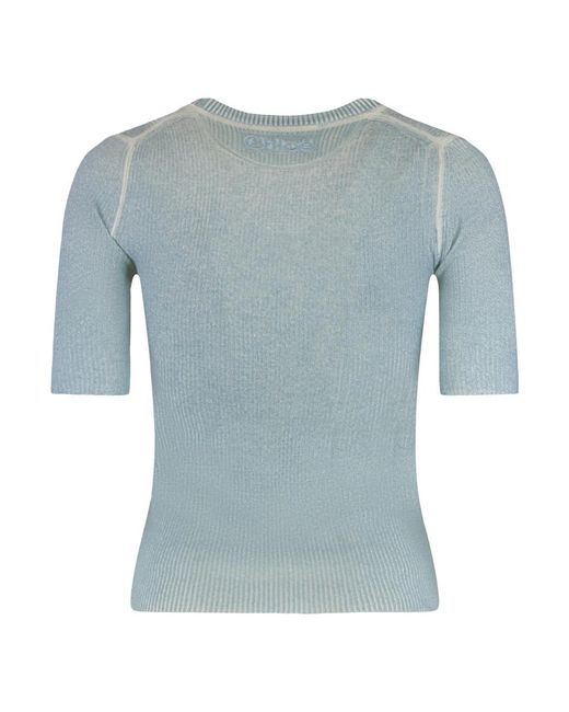 Chloé Gray Round-Neck Knitwear