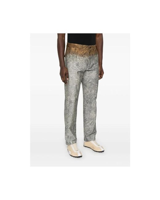 Dries Van Noten Straight Trousers in het Gray voor heren