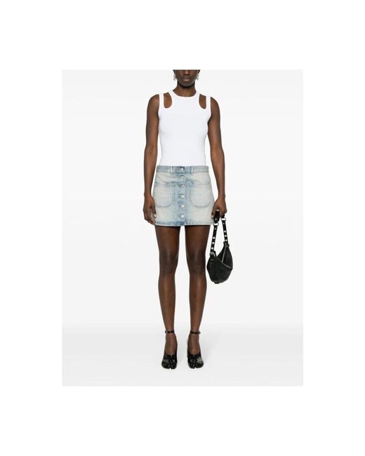 Denim Skirts Courreges de color Blue