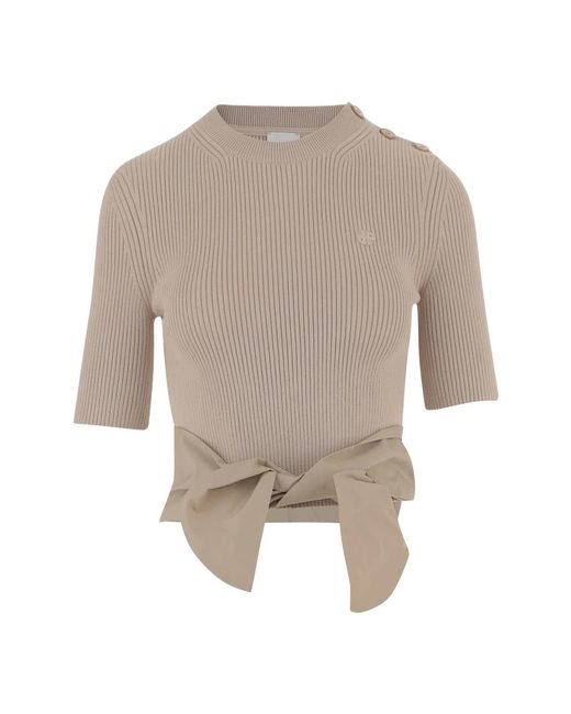 Patou Gray Round-Neck Knitwear