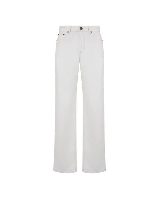 Moorer White Straight Fit Jeans