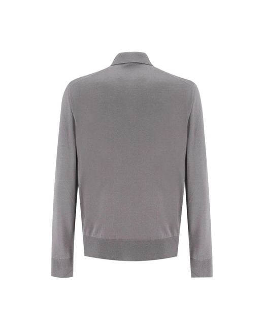 Sease Gray V-Neck Knitwear for men