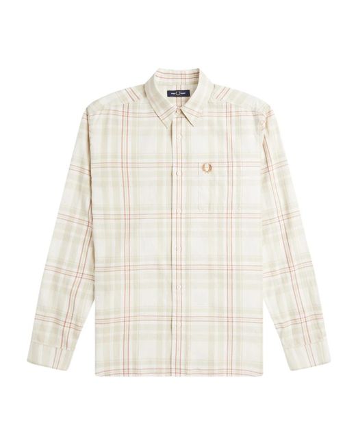Fred Perry White Casual Shirts for men