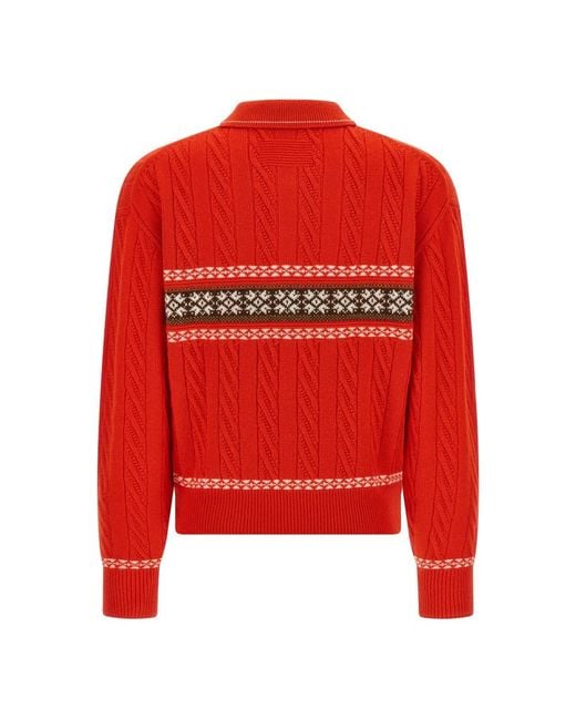 Guest In Residence Red Round-Neck Knitwear