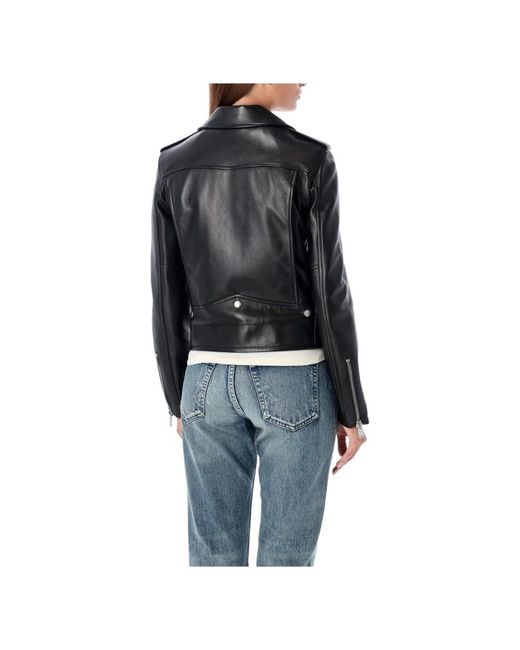 Saint Laurent Black Leather Jackets