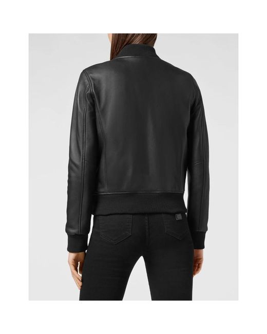 Leather Jackets Philipp Plein de color Black