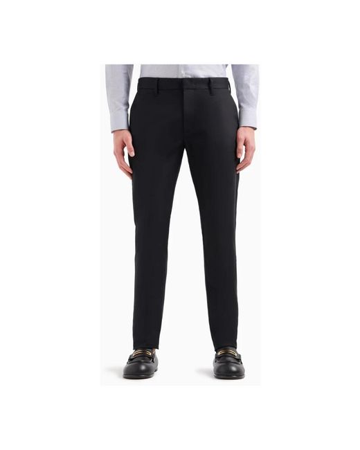 Emporio Armani Black Suit Trousers for men