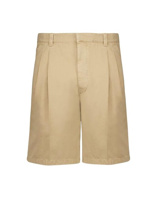 Prada Korte Broeken ,Katoen Katoenen Bermuda Shorts Vintage Stijl in het Natural voor heren
