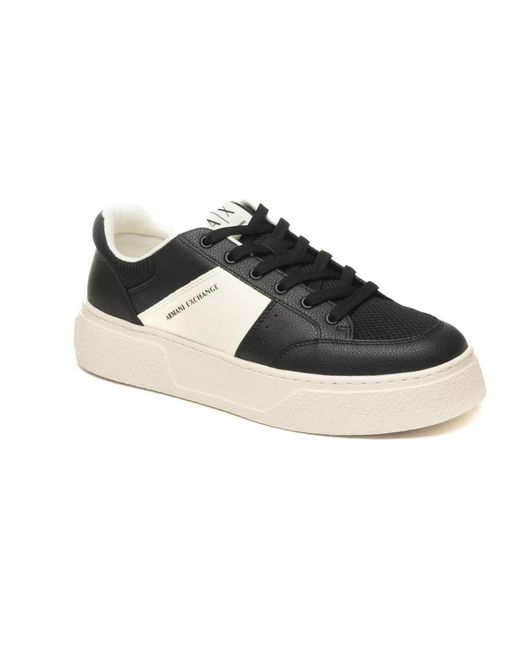 ARMANI EXCHANGE Black Sneakers for men