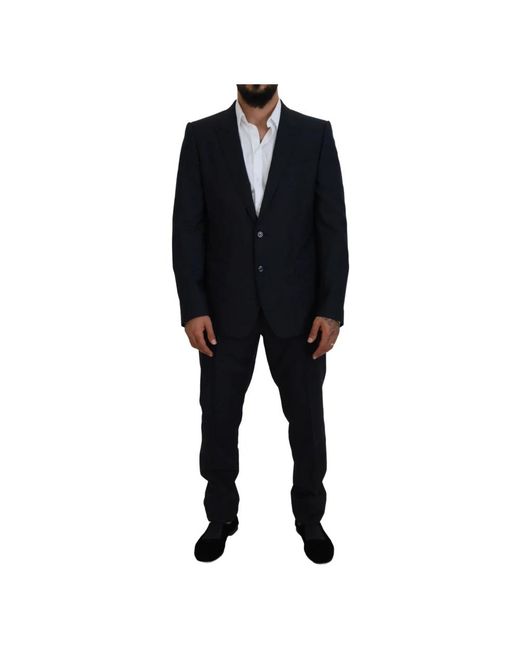 Dolce & Gabbana Black Single Breasted Suits for men