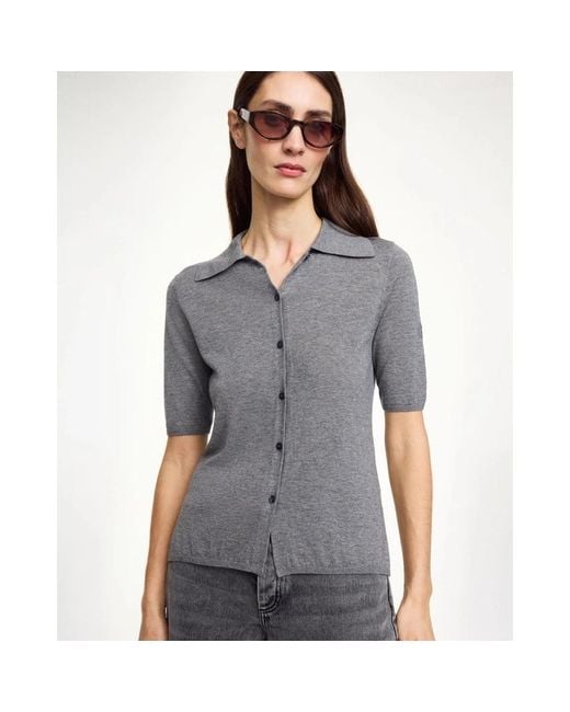 By Malene Birger Truien & Vesten ,Grijs ,Wol Dotta Knit Cardigan in het Gray