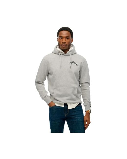Superdry Hoodies & Sweatvesten ,Grijs ,Katoen Athletic Ess Hoodie in het Gray voor heren