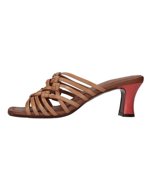 Chie Mihara Brown Heeled Mules