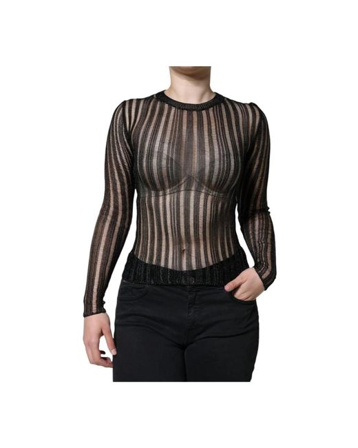 Dolce & Gabbana Women's Black Long Sleeve T-Shirts
