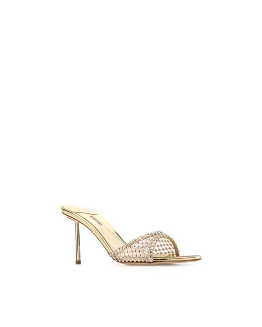 Le Silla Metallic Heeled Mules