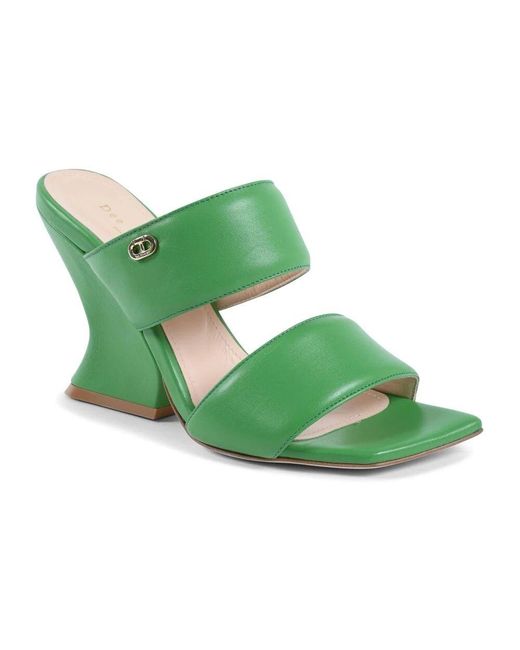 Dee Ocleppo Green Grüne square-toed marty sandalen