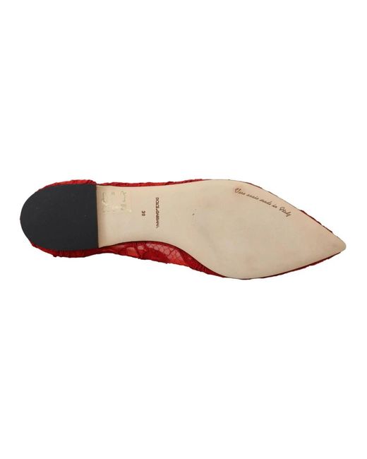 Dolce & Gabbana Red Flat sandals