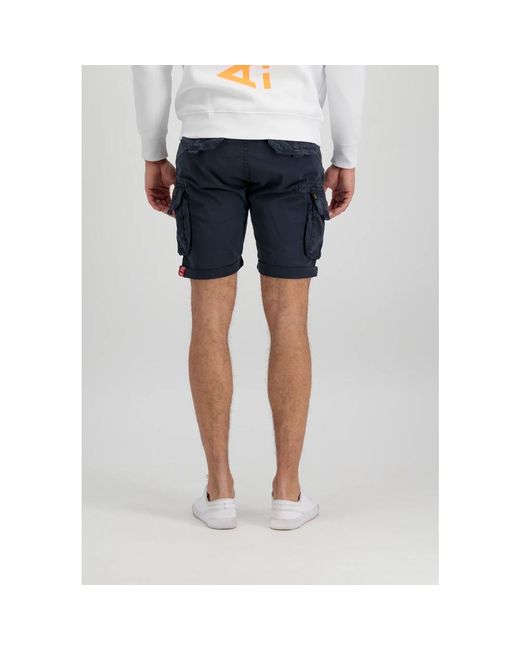 Alpha Industries Blue Casual Shorts for men