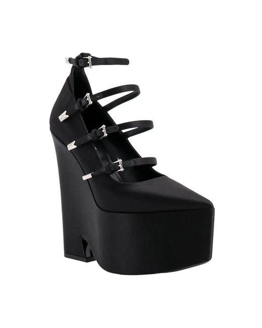 Versace Black Satin décolleté pumps